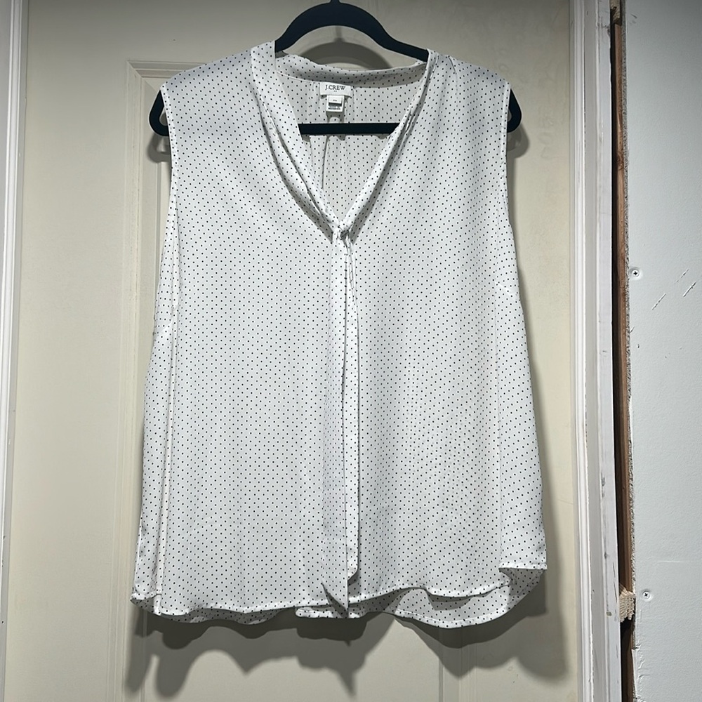 Black and white polka dot blouse